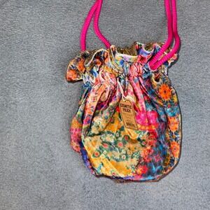 Natural Life Velvet Drawstring Cosmetic Pouch Chic Boho Makeup beauty travel New